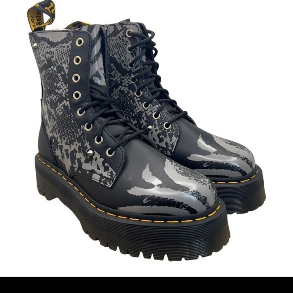 Dr. Martens Jadon Boot Animal Clash Leather Platforms New No Box